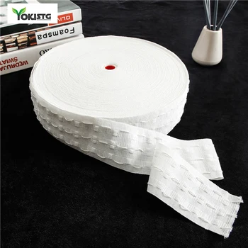 

YokiSTG Curtains Pinch Pleat Tape for Curtains Accessories Hook Curtain Top Ribbon White Thickening Strap