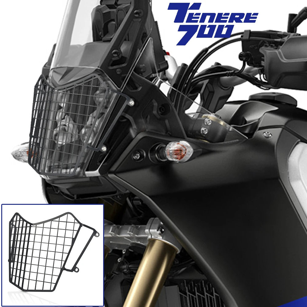

Для мотоцикла YAMAHA TENERE 700 2019 2020 2021 TENERE700 19 20 21 передняя фара Защитная крышка для передней фары защита для гриля