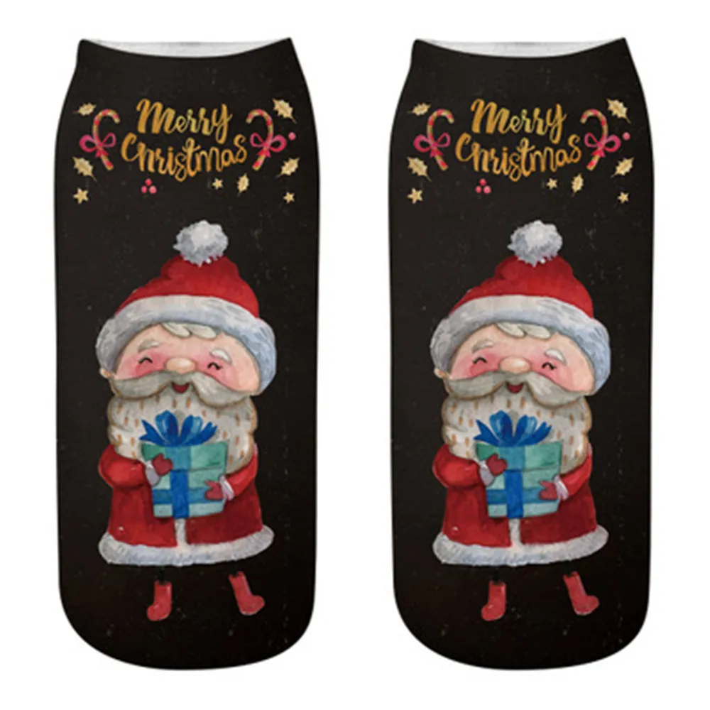 1 пара, зимние женские носки теплые шерстяные рождественские носки до середины икры удобные шерстяные носки со снежинками и оленями, милые носки для девочек, Прямая поставка 923 - Цвет: J