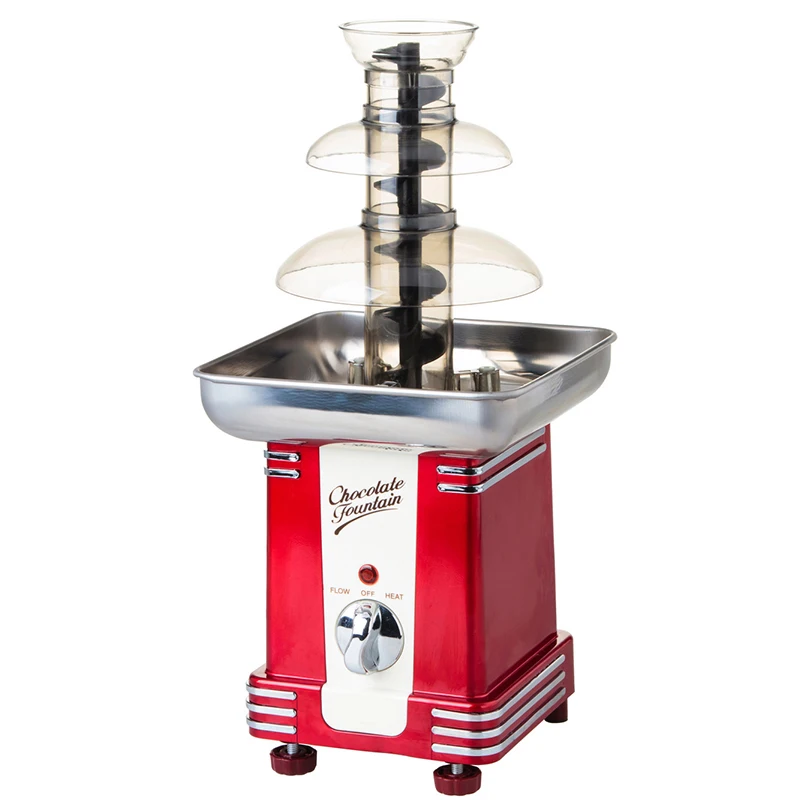 

Three Floors Chocolate Fountain Commercial Household Waterfall Machine Juicer DIY Mixer Melting Tower Child