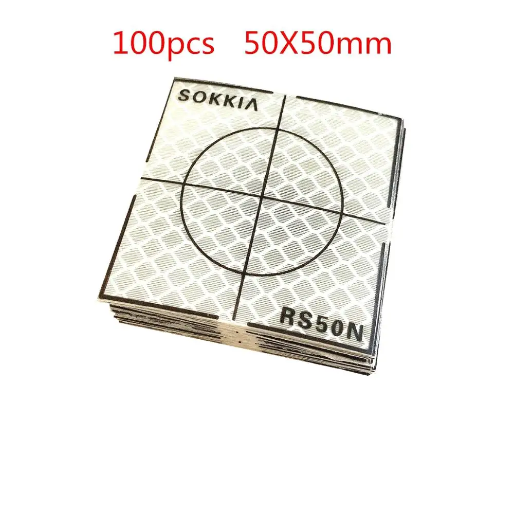 100 Pcs Reflector Sheet Reflective Tape Target Total Station 20/30/40/50/60mm 