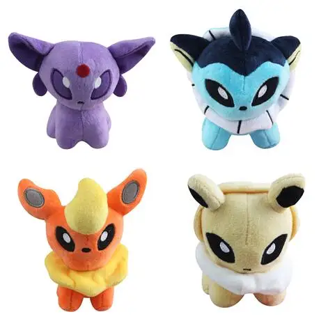 Vaporeon Flareon Jolteon милый модный фильм 4 шт. аниме домашнее животное мягкая плюшевая игрушка кукла Espeon подарок на Рождество, Хэллоуин