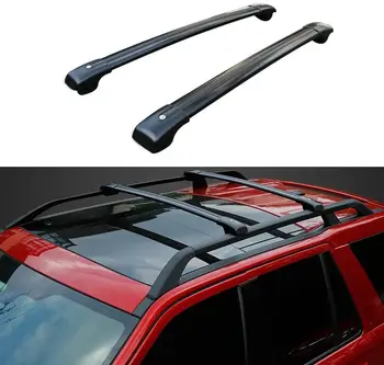 

2Pcs Fits for Land Rover- LR2 Freelander 2 2006-2016 Adjustable Roof Rail Rack Luggage Cargo Carrier Crossbars Cross Bar - Black