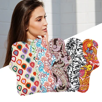 

Plus Size Reusable Sanitary Pads Cloth Menstrual Pads Washable Pads with Materiall Absorbency 1pc
