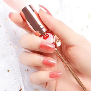 

LINK-2 Fake Nail 24PCS False Nail Youth Fashion Full Cover Square Shape Short Nails Freshness Spring Gradient Heart Shine Nail