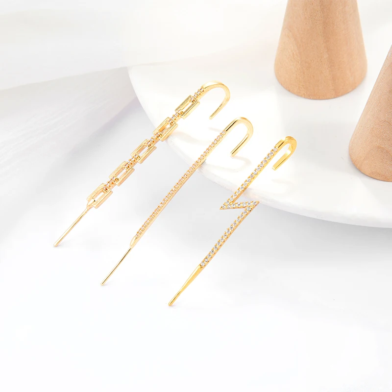 Pendientes de aro con Zirconia cúbica brillante para mujer, aretes, aros, Zirconia, circonita, zirconita, zirconita, color dorado