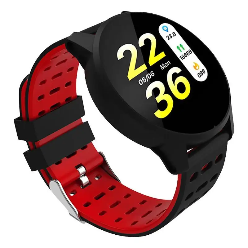 B2 Bluetooth Смарт-часы сердечного ритма кровяное давление фитнес-трекер Smartwatch трекер движения шагомер тренажер для сжигания калорий - Цвет: Красный