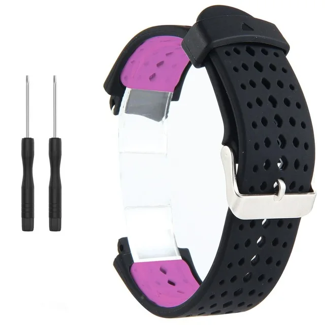 Универсальный сменный ремешок для часов Garmin Forerunner 220 230 235 620 630 735 двухцветный мягкий силиконовый смарт-ремешок для часов - Цвет: 13