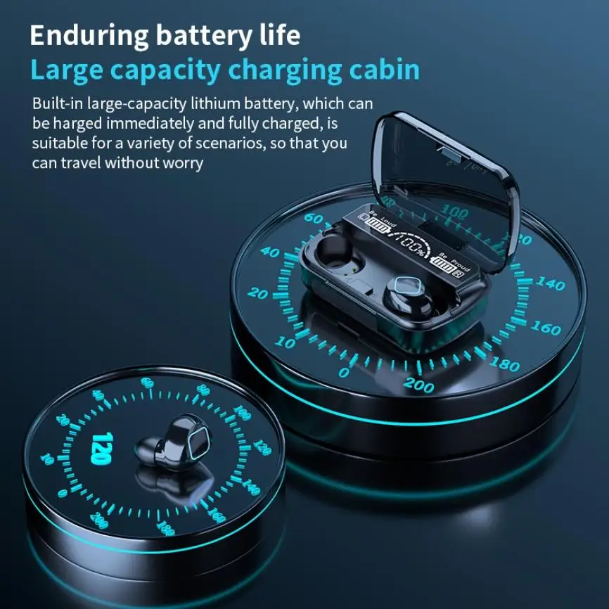 M10B Bluetooth Stereo Wireless Earphone with Charging Box Touch Control Handset Waterproof IPX5 Earbuds for Xiaomi Huawei Apple