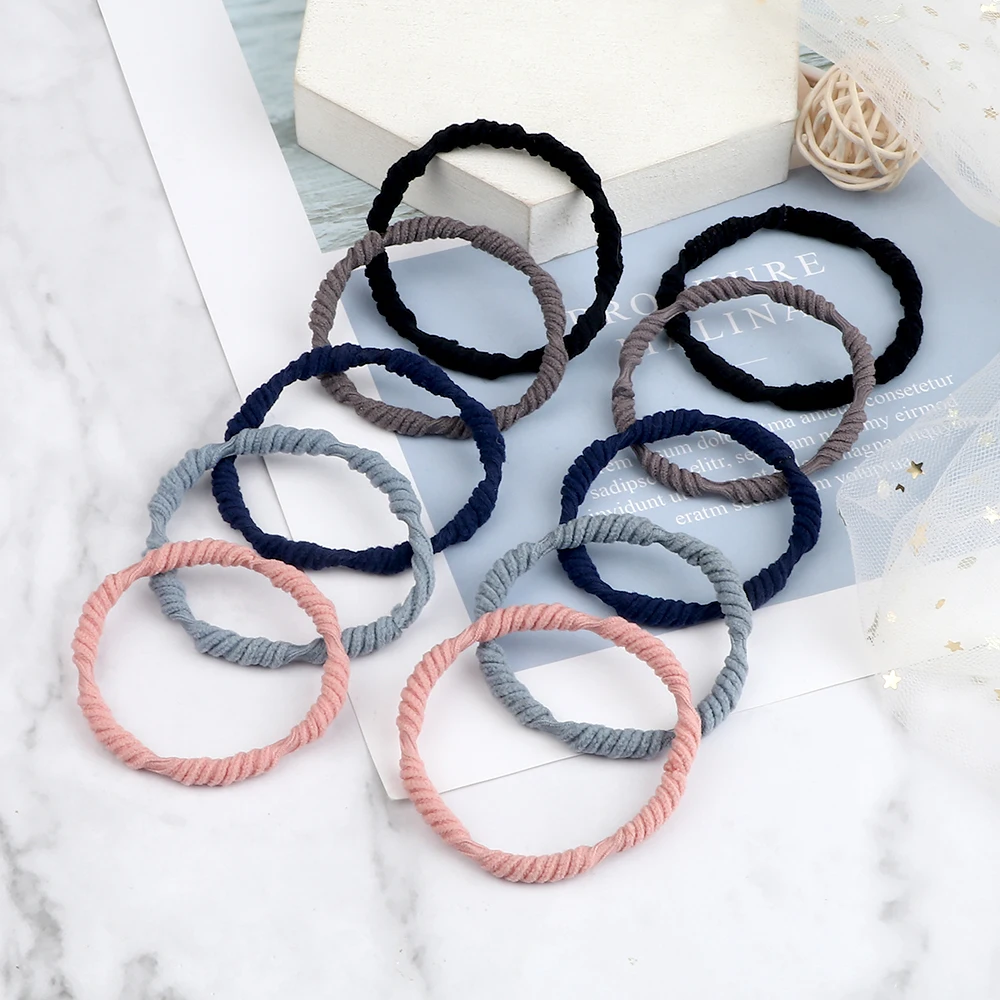 

High Elastic Seamless Hair Band Basic Simple Hair Ties Solid Color Gum Scrunchie Headwear Accessories Women Girl Ponytail Holder