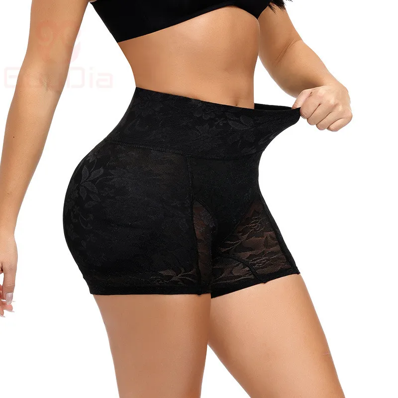 GUUDIA High Waist Trainer Body Shaper Panties Hip Butt Padded Panty Butt Lifter Hip Enhancer Thick Waistband Lace Shapers Women best shapewear for tummy and waist