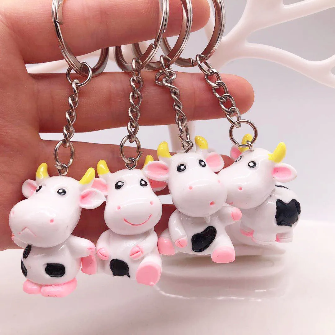 2021 год корова бык брелок Для женщин мужчин милые смолы мультфильм крупного
