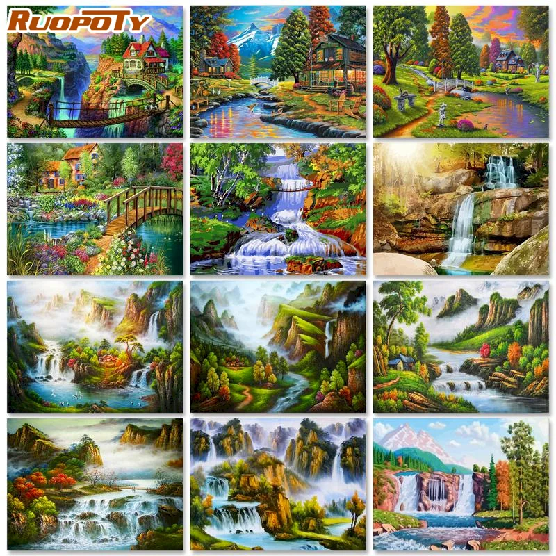 Краска по номерам RUOPOTY ручная роспись ed подарок сделай сам рисование на холсте