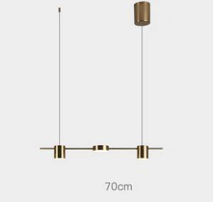 70CM Gold Модная дизайнерская Люстра для столовой, черная Золотая люстра, современная люстра, светодиодное освещение, AC 85-260V 70 см 120 см - Цвет корпуса: 70CM Gold
