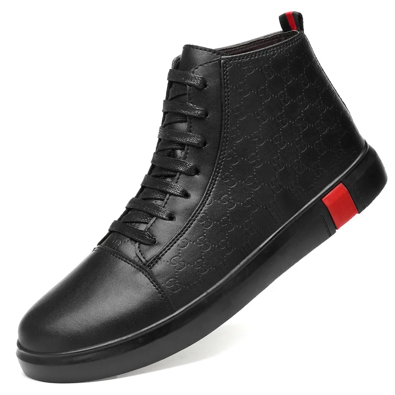 

Autumn And Winter New Style plus Velvet MEN'S BOOTS Hight-top Genuine Leather Martin Boots Men's Outdoor Workwear MEN'S SHOES Co
