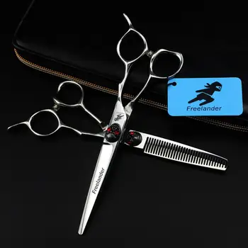 

Latest styles red eye Skull Hair scissors 440C hair stylist professional hairdressing tools 6 inch hairdressing scissors