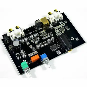 

PCM5100 MS8416 USB Fiber Decoder Board w/4558 op Amp Support 96KHZ DC12V