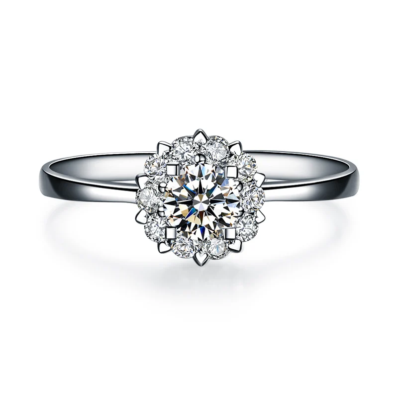 Zocai драун в любви " 1.5 карат диаметр эффект " 0.21 СТ сертифицированный настоящее бриллиантовое обручальное кольцо 18 К белого золота( Au750) W02967