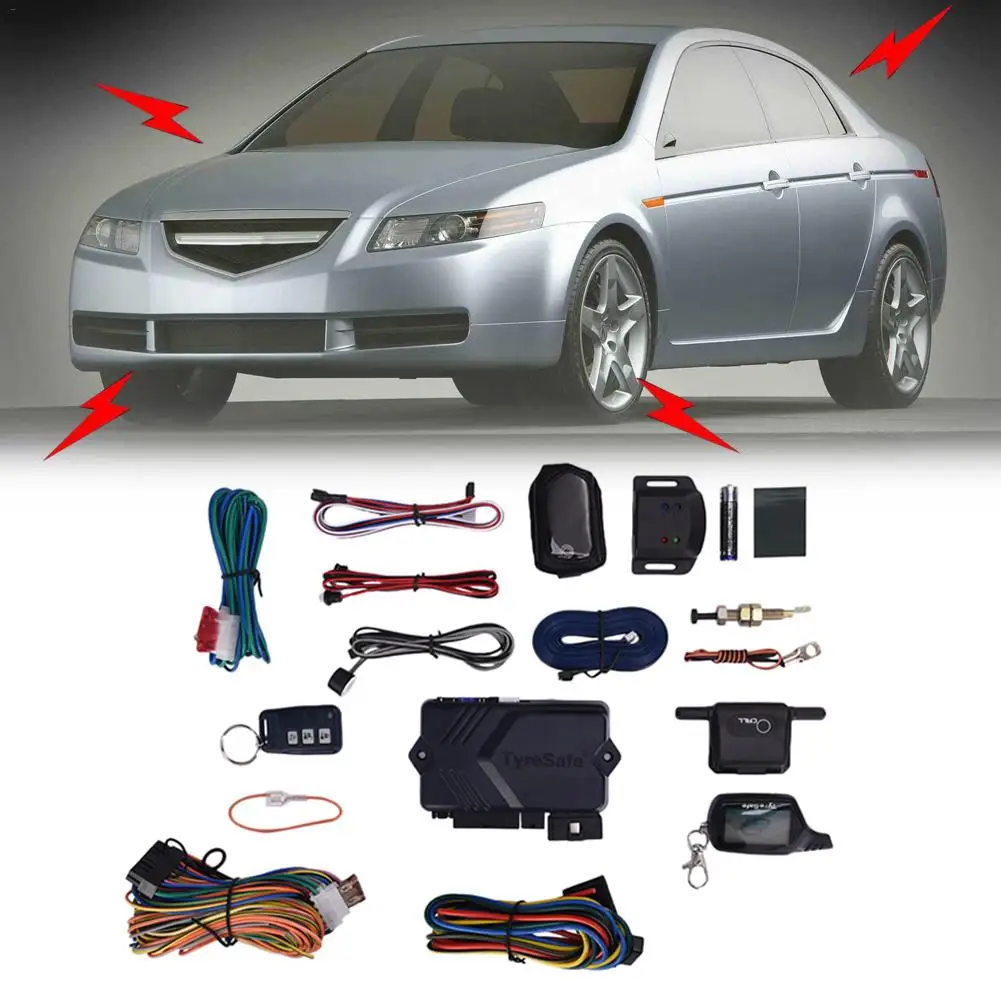 

For TYRESAFE B9 Two-way Car Alarm Burglar Alarm System Anti-theft Two-way Alarm Remote Control with Start Car Alarm System B9