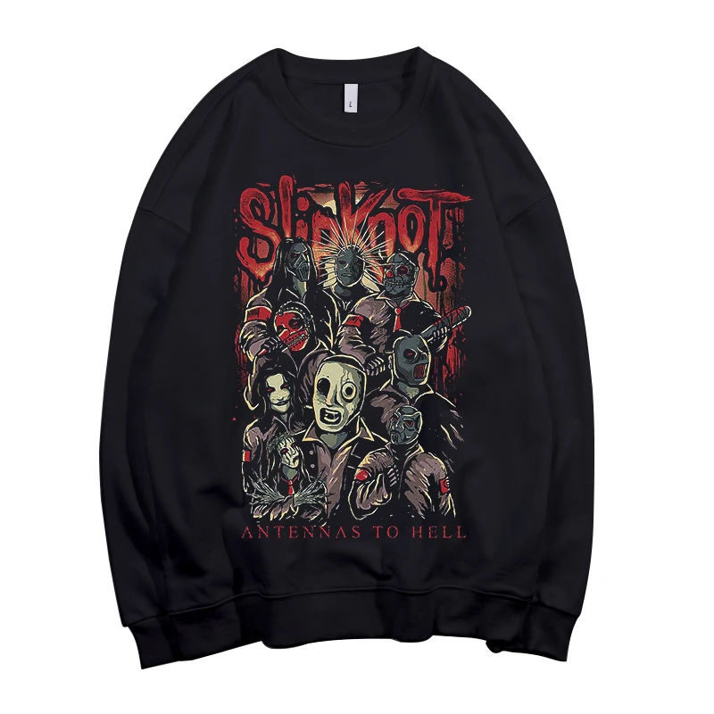 Todhoof Slipknot тяжелый металлический ремешок унисекс вырез лодочкой хлопковая толстовка Азиатский размер - Цвет: style4