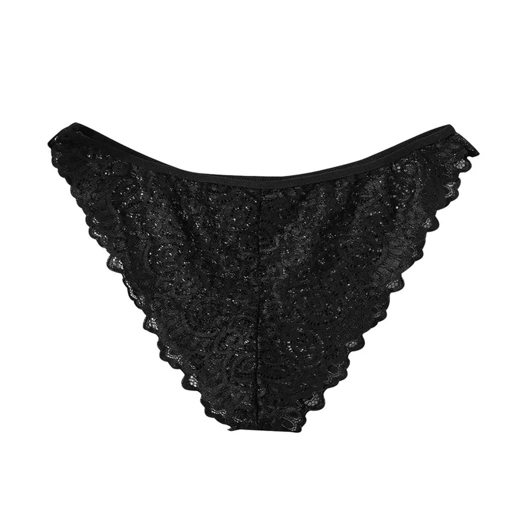 As shown Модные новые горячие 1 шт сексуальные женские кружевные трусики XL однотонное нижнее белье кружева полиэстер материал нижнее белье трусы 50 - Цвет: As shown