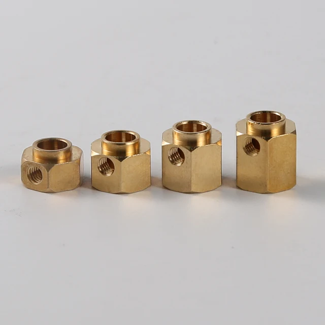 MEREPACCOR 6/8/10/12 MM Heavier Brass 12MM Wheel Hex Extended Adapter for RC Crawler Traxxas TRX4 TRX-4 3