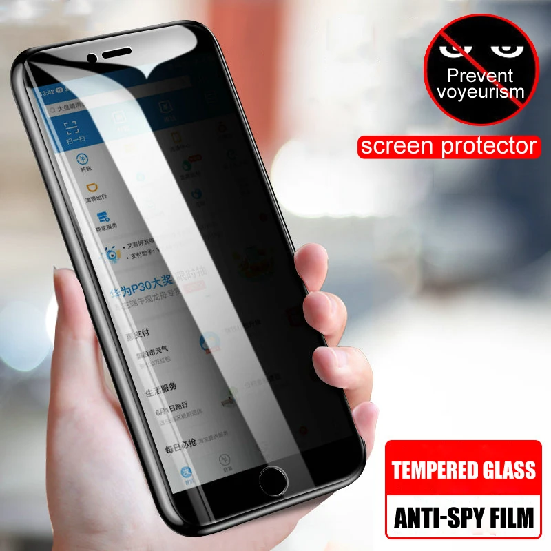 

Anti Spy Tempered Glass on the For iPhone 6 6S 7 8 Plus X XS Privacy Screen Protector For iPhone XR XS Max 7 8 Protection Film