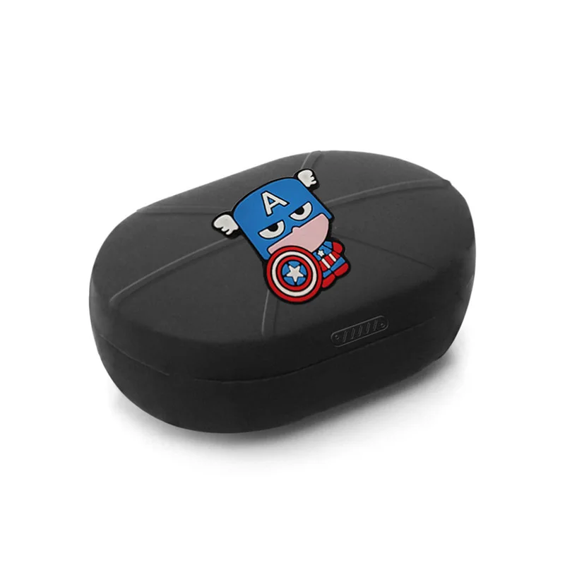 Милый чехол Marvel Avengers для Airdots, чехол для Xiaomi Redmi Airdots, молодежная мягкая защитная оболочка из силикона, зарядная коробка, рамка из ТПУ