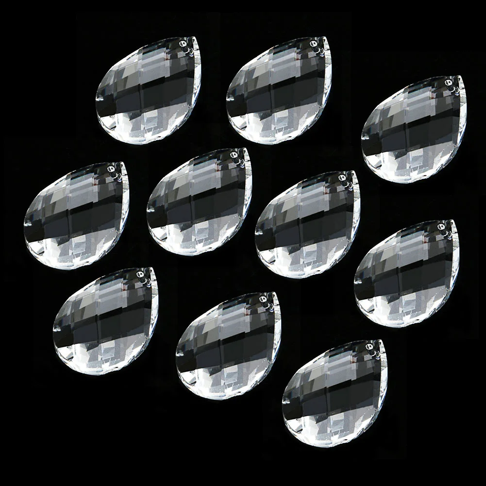 1pc Grid Clear Chandelier Glass Lamp Prisms Parts Hanging Drops Pendants 38mm 