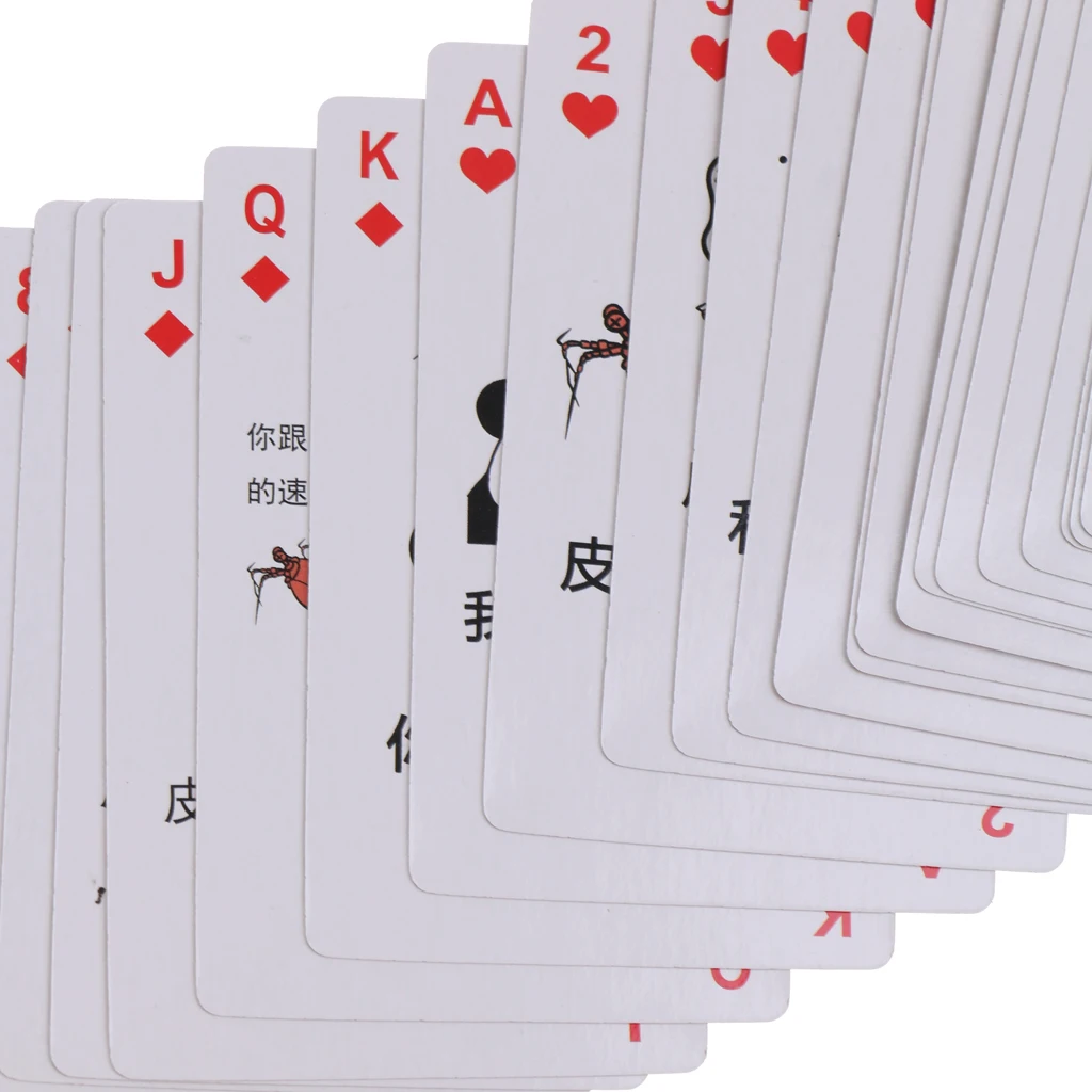 54 Pieces Funny Images Playing Cards Poker Set Party Pocker Games