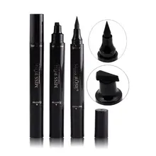 Двуглавая подводка для глаз со штампом Ручка для глаз макияж жидкость черный карандаш для глаз с штампом водостойкий Макияж Косметика формирующий инструмент