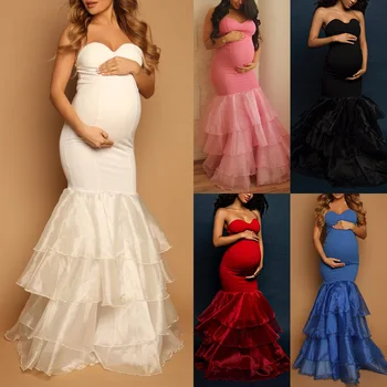 

Elegant Maternity Dress Photography Props Long Dresses Maternity Clothes Bodycon Dress Photography Props Shoot Long Dresses D30
