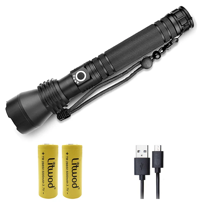FengxingZ401285 XHP70.2 3900lm высокий мощный светодиодный фонарик перезаряжаемый светильник 18650& 26650 Батарея XHP50 Фонари - Испускаемый цвет: Option H