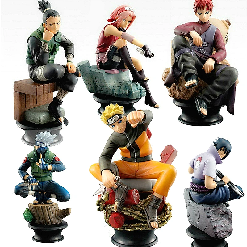 

6pcs/set Naruto Action Figures Anime Uzumaki Naruto Figure Sasuke Gaara Figurine Kakashi Figura PVC Collection Model Toy Gifts