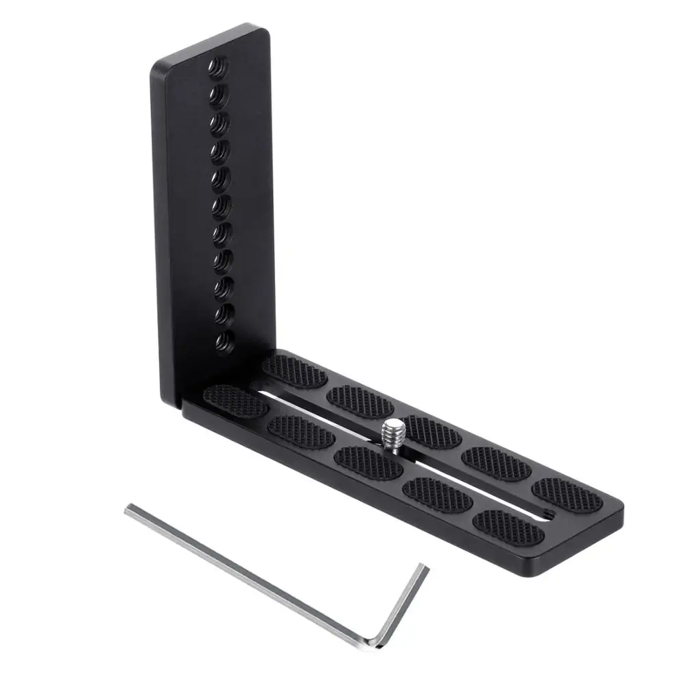 PULUZ 1/4 дюймов Вертикальная съемка Quick Release L пластина Кронштейн База держатель для MOZA/DJI/Zhiyun/Nebula 3-осевой стабилизатор