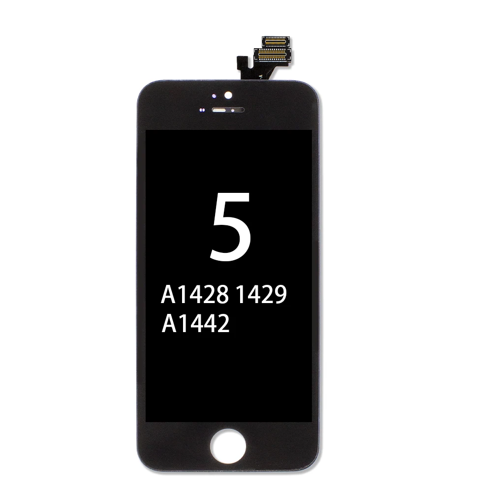 Черный/белый класс AAA+ ЖК-дисплей для iPhone 5 5S 6 6 S 7 3D сенсорный дигитайзер сборка экрана Ecran Замена+ закаленное стекло - Цвет: for iPhone 5 Black