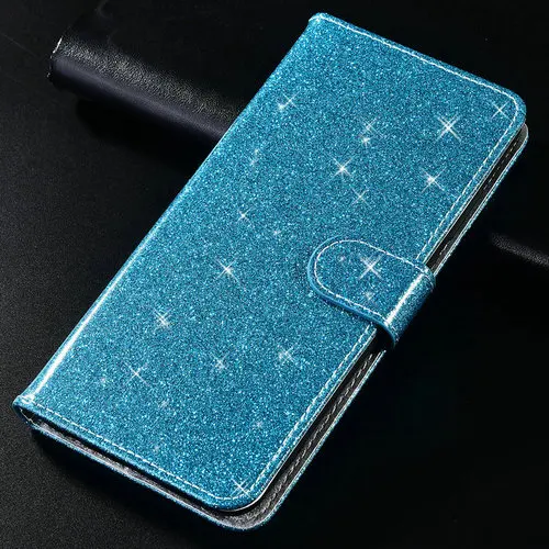 Флип-чехол для телефона для huawei Honor 8S 8A 8X 8C 9X Pro 7A 7C 7X 10i 20i Honor 9 10 20 lite чехол Чехол-книжка с кошельком магнитной крышкой Coque - Цвет: Glitter Style-Blue