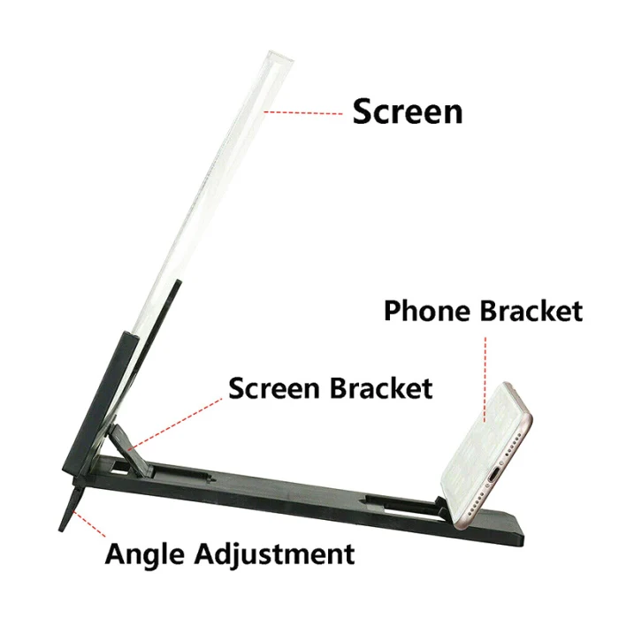 3D увеличитель для экрана телефона 14 дюймов держатель для мобильного телефона стереоскопический усилительный Настольный складной держатель для планшета Dropship