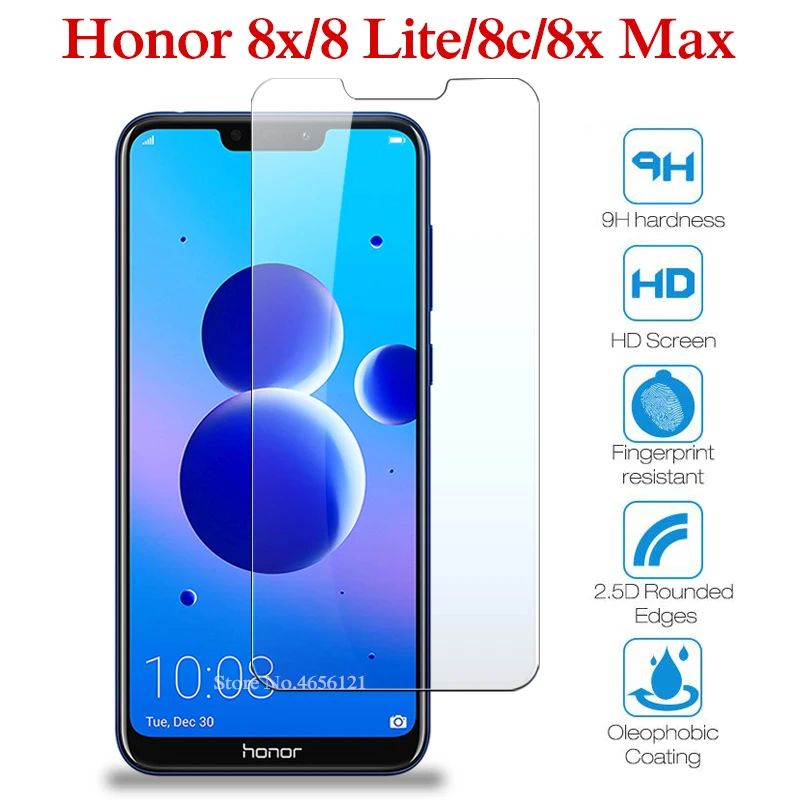 

Glass on for huawei Honor 8x max 8c 8 lite pro xmax screen protector huawey honer 8lite huaweii full cover 2.5d protective film