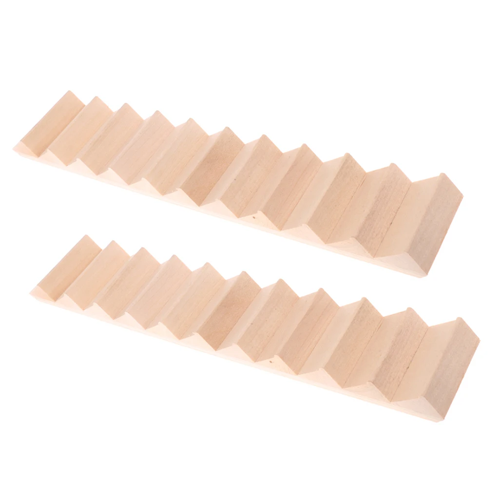 2Pcs 1:12 Dolls House Miniatures Wood Staircase Stair 11-Steps House Building Dollhouse Accessories 2Pcs 1:12 Dolls House Miniatures Wood Staircase Stair 11-Steps House Building Dollhouse Accessories