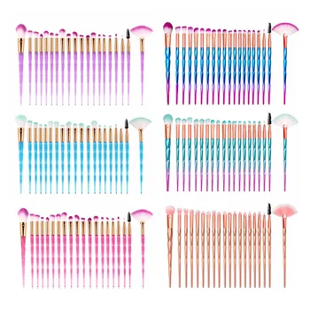 

20 Pcs Eye Shadow Brush Diamond Cosmetic Brush Set Eye Brush Multi-Function Beauty Tool Set