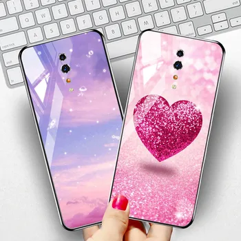 Перейти на Алиэкспресс и купить Чехол из закаленного стекла для Oppo Reno Z 2 2Z чехол s силиконовые чехлы для Oppo Realme 5 Pro Q XT X F9 F11 Pro A9 2020 A11X бампер Funda