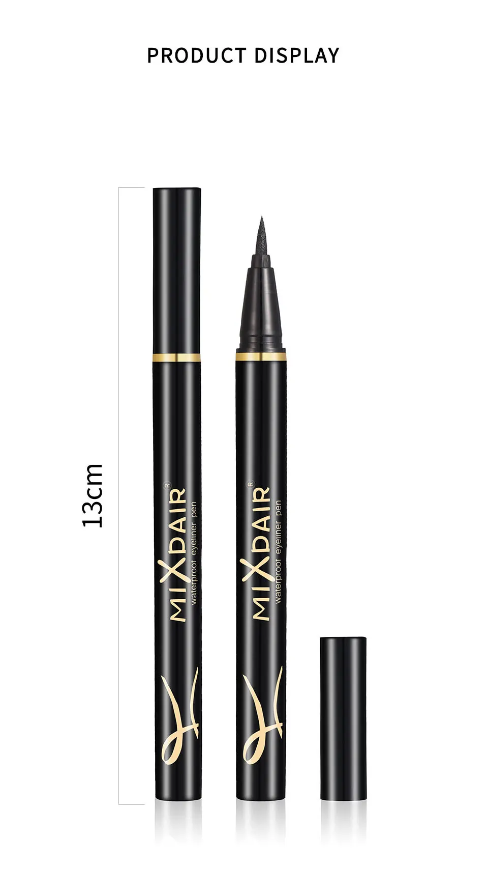MIXDAIR подводка для глаз, подводка для глаз, стойкая водостойкая черная жидкая Ручка для глаз, косметические инструменты для макияжа