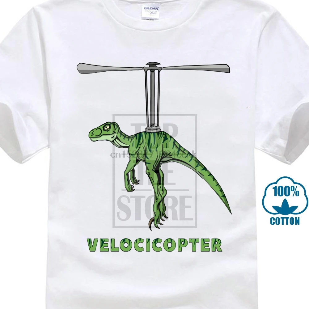 Track Ship+New Retro Cool Rock Roll Punk Men T Shirt Very Beautiful Top Tee Velocicopter Dinosaur | Мужская одежда