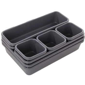 

8pcs/set Home Drawer Organizer Tray Storage Box Office Kitchen Bathroom Closet Jewelry Makeup Desk Organization