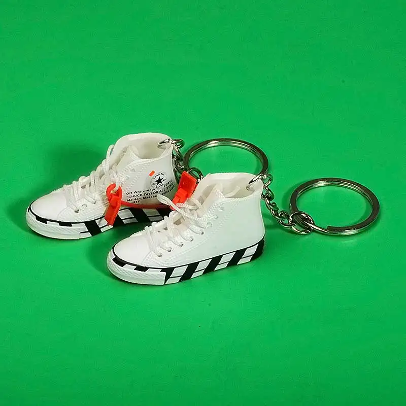 a pair w metal ring Дропшиппинг кроссовки обувь брелок Назад в будущее 3D мини-кроссовки Bred beanned Спортивная обувь Кроссовки брелки - Цвет: a pair w metal ring
