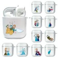 

Soft Silicone Case for Apple Airpods 1 2 Protective Bluetooth Wireless Earphone Clear Cover Box Bag Frozen Elsa And Anna