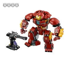 Супер герои, фильмы, халкбастер Железного человека, механический набор для разбивания, строительные блоки, игрушки для детей, подарки, совместимая серия Marvel 76104