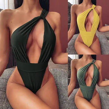 

New 2020 One-piece Swimsuit Sexy swimwear women Bodysuit Brazilian Vintage Bathing Suit Beach Wear Female Swimwear