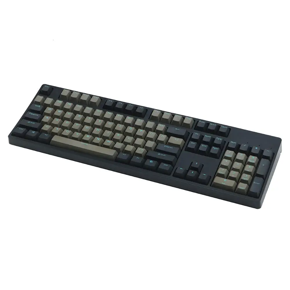 Колпачки для клавиш JKDK Dolch sky Double shot PBT Черные Серые смешанные синие слова 87 104 108